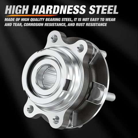 Front Wheel Hub Bearing Assembly Compatible With Nissan Altima Murano Maxima Pathfinder Infiniti QX60 JX35 QX50 32 Tooth Spline OE 513296 Replacement Part For Smooth Steering And Quiet Ride close-up view