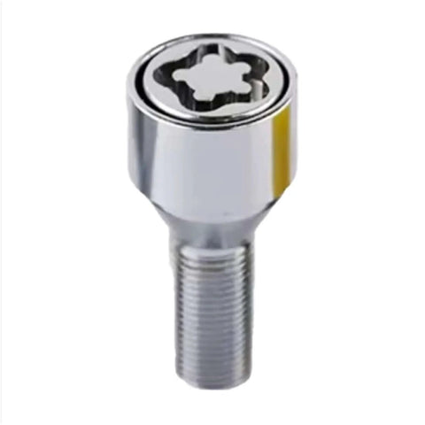 Car Locking for A4 for A6 for A8 M14X1.5 Steel Wheel Lock Locking Bolts 28mm Shank shown in silver color