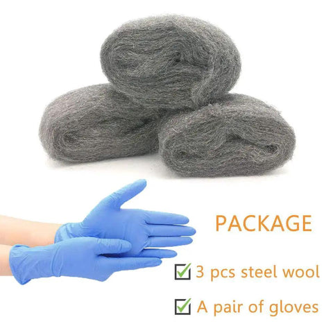 Steel Wool Fill Fabric DIY Kit for Mouse Proofing Homes, includes 3 rolls and gloves for easy installation.