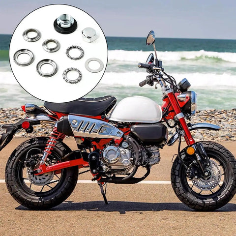 Steering Fork Bearing Kit For Honda Mini Trail Dirt Bikes Z50 Z50R Z50J CRF50 XR50 XR100 CT70 CT90 CL50 CL90 SL90 SS50 shown with bike