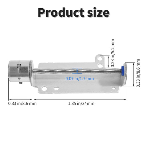 Stepper Electronic Starter BJ02 DC 3V 43mm 2-Phase 4-Wire Precision Stepper Motor with Screw Rod Linear Slider Nut dimensions