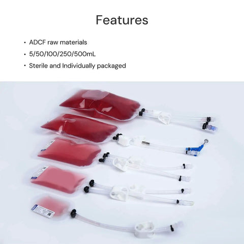 Five Milliliter Sterile Go-To Lab Sampling Bag For Collection And Storage Of Samples, Individually Packaged 10 Per Pack, with Luer Lock