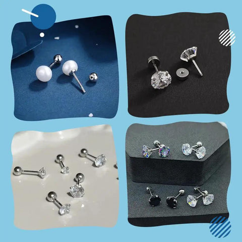 925 Sterling Silver Screw Ball Backings For Earrings 3 To 4 Mm Round Ball Earring Stoppers Post Studs Display