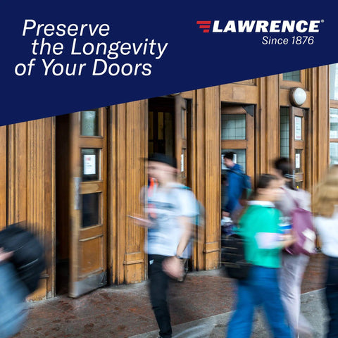 Continuous Geared Full Surface Anodized Aluminum Door Hinge promoting secure smooth operation in high traffic area.