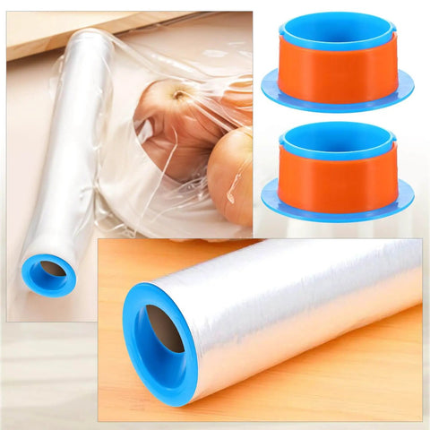 24 Pack Stretch Wrap Dispenser Hand Savers For Moving And Shipping Easy Grip Plastic Puller Fits 3 Inch Core Pallet Wrapping Durable Blue And Orange Handles Bulk Replacement For Packing Film And Pallets