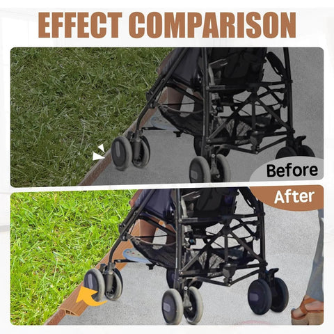 Effect comparison of Floor Transition Strip Door Threshold 39" Floor Transition Reducer Trim on The Edges Threshold Strip Self Adhesive.