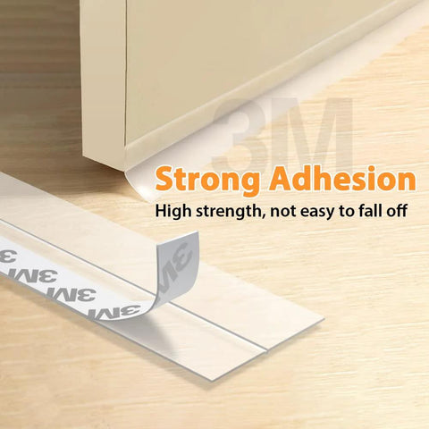 Door weather stripping seal strip, transparent silicone tape, self-adhesive; 3M branding visible.