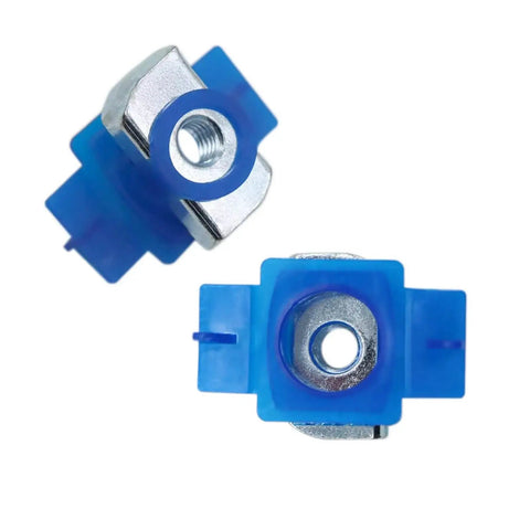 Strut Channel Nuts With Twist Tab Hundred Pack Three Eighths By Sixteen Thread Zinc Electroplated For Use With Unistrut Channels