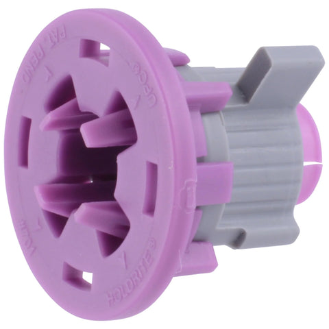 HoldRite PEXRite stub-out clamp for 1/2 in CTS pipe, purple/gray plastic, tool-free pipe support