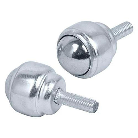 1 Inch Ball Transfer Bearings M8 Stud Mounted Carbon Steel Roller Ball Units for Conveyors Tables Casters with Smooth 360 Degree Rotation 77 lb Load Set of 4 close-up view
