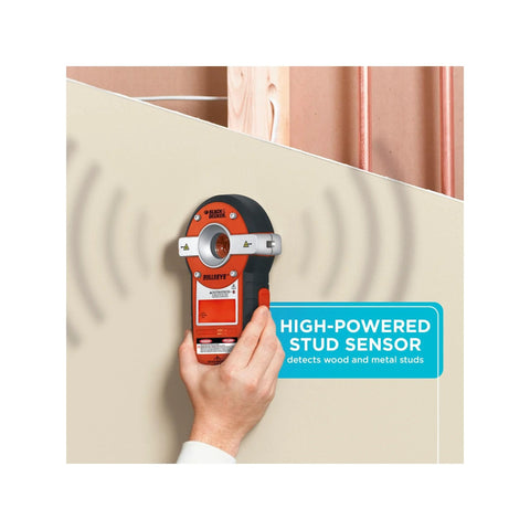 Two in one line laser with auto leveling and stud finder delivers precise wall hanging for frames, shelves, and decor, helping you align multiple items across a room while locating wood or metal studs. Tool detecting studs behind drywall.