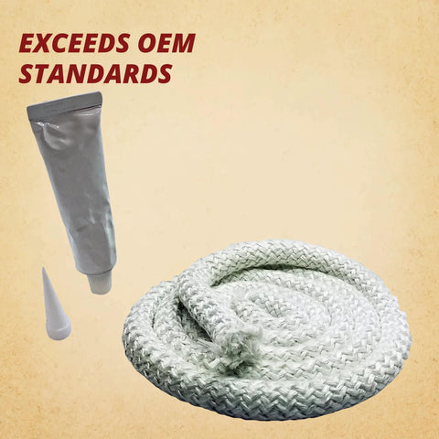 Englander door gasket seal, 3/4 in x 7 ft, braided gray weatherstripping rope with adhesive tube