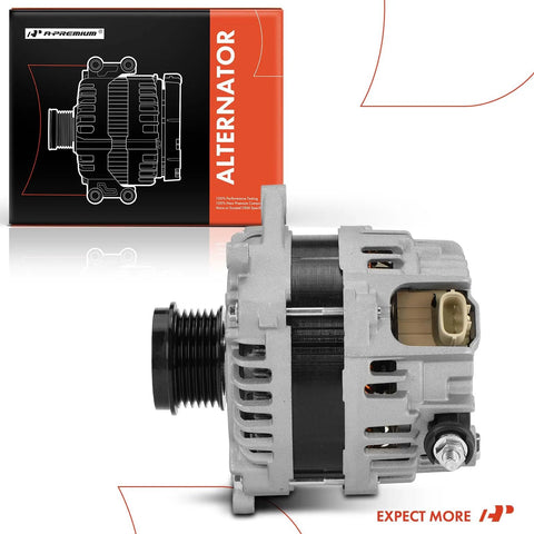 Heavy Duty 12V 130A Alternator For Subaru Outback Crosstrek Legacy 2015 2017 2016 2017 2.0L 2.5L With 6 Groove Decoupler Pulley Clockwise Replacement 23700AA91A 23700AA91B with box