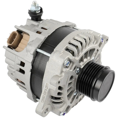 Beefed Up 130A High Output Alternator Replacement For Subaru Crosstrek 2016 2017 2.0L Base Limited Premium Sport Touring Impreza 2015 2016 WRX 2018 2021 2.0L Durable Easy Install Ready To Drive showing front view with 6-groove pulley