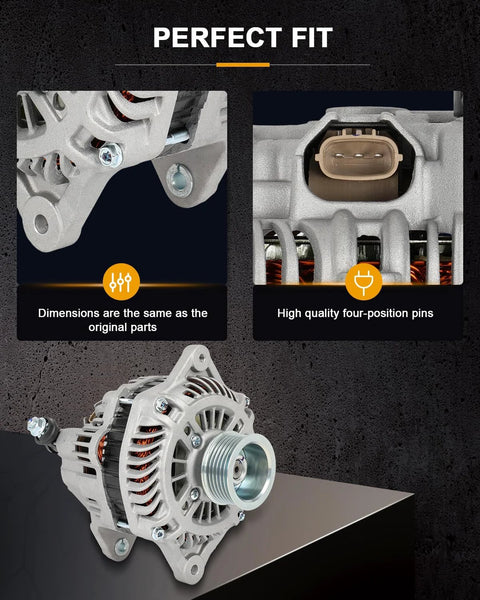 Direct Fit Replacement Alternator For Subaru 2006 To 2009 3.0L Models Including B9 Tribeca Base And Limited Legacy 3.0R Close-up