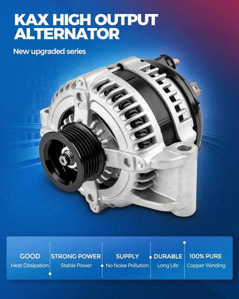110 Amp 12 Volt Alternator For 2011 Subaru Forester Replacement Plug And Play With CW Rotation 6-Groove Pulley 11579N OE Grade Output 11083 23700-AA701 Compatible