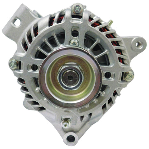 Front view of New 12V 110A Alternator For Subaru Forester 2.5L H4 2011 2012 2013 Drop In Replacement With Clockwise Rotation IR IF Regulator S6 Pulley