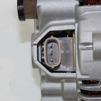 Close-up of Alternator Replacement for 2006 2007 2008 Subaru Forester, OEM Grade Direct Fit From OE Supplier, electrical connector