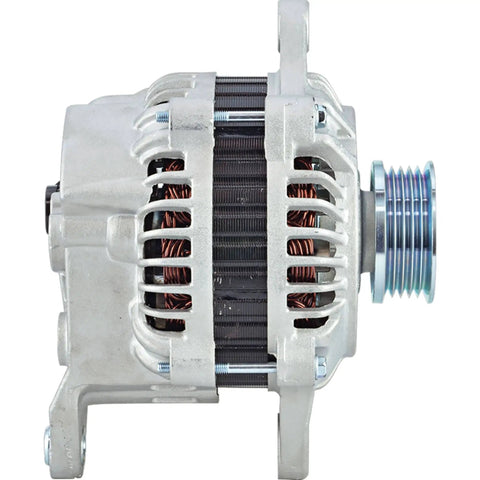 Side view of Alternator For Subaru Impreza 1999 2000 2.2L 2.5L And Forester 1999 2000 2001 2002 Drop In Replacement 75 Amp 12 Volt CW Rotation IR Regulator Pulley