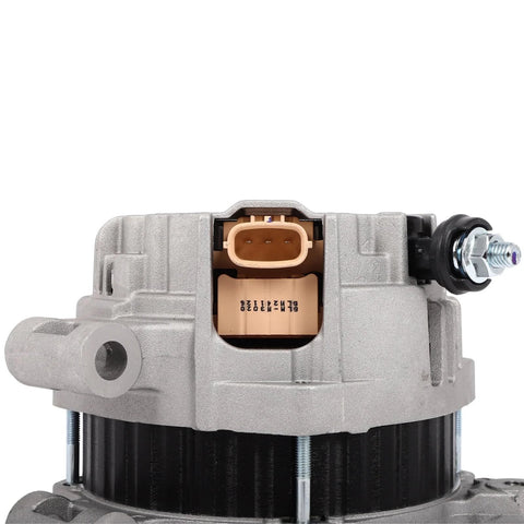 Close-up of Beefy 110 Amp 12V Alternator For Subaru Impreza 2012 2014 And XV Crosstrek 2013 2014 With OE 11631N connector detail.