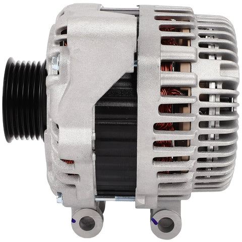 Side view of Beefy 110 Amp 12V Alternator For Subaru Impreza 2012 2014 And XV Crosstrek 2013 2014 With OE 11631N 11631 Replacement Part