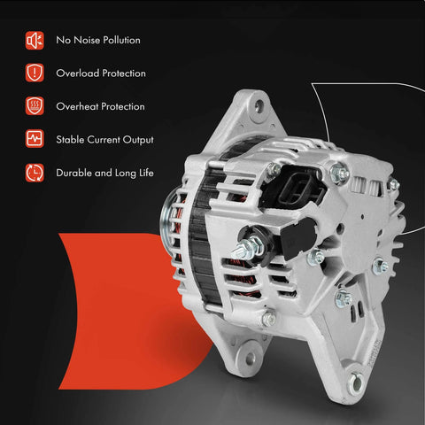 Ride Ready Replacement Alternator For Subaru Legacy 1995 To 1999, 12V 85A, 5 Groove Pulley, Clockwise Rotation, Direct Fit, Replaces 23700AA210