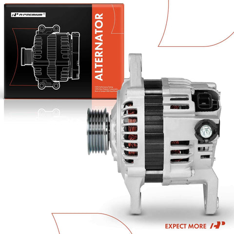 Ride Ready Replacement Alternator For Subaru Legacy 1995 To 1999, 12V 85A, 5 Groove Pulley, Clockwise Rotation, Direct Fit