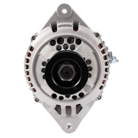 Front view of 85 Amp High Output Alternator Replacement For 1995 1999 Subaru Legacy With Overdrive Pulley CNC Machined
