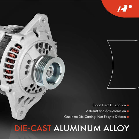 Ride Ready Replacement Alternator For Subaru Legacy 1995 To 1999, 12V 85A, 5 Groove Pulley, Clockwise Rotation, Direct Fit