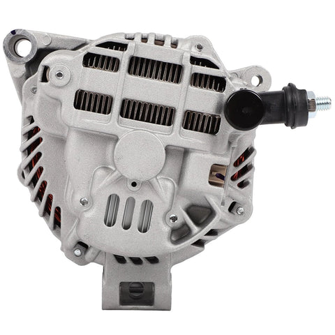 Front view of Premium 110 Amp 12 Volt Replacement No Fuss Alternator For Subaru Outback And Legacy 2013 2014 Two Point Five Liter Engine Fits Premium Limited Touring Trims CW Rotation