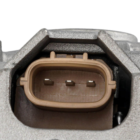 Close-up of the electrical connector on a 75 Amp 12V CW S5 Pulley Alternator Replacement For 2002 2005 Subaru Impreza 2.0T 2.5L And 2005 Saab 9 2X 2.0T Keeps Your Ride Charged IR IF Compatible OEM 23700AA430 32006063 13890N.