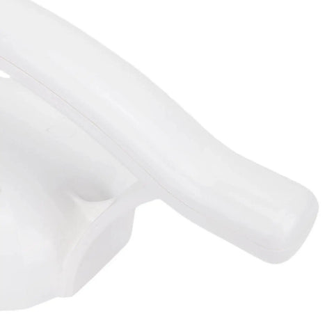 Close-up of heavy duty suction grab bar, showing vacuum lock design. Safe bathing accessory for stable support with no slip grip.