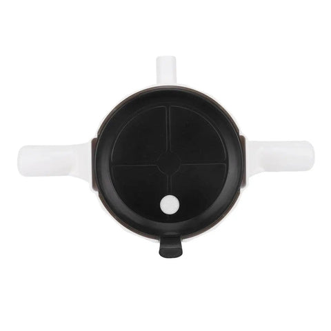 Top view of Heavy Duty Suction Grab Bar For Tub And Shower With Red Pressure Warning Line and Vacuum Lock Design for safe support