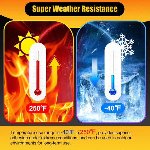 Image showing super weather resistance of 1-Inch Wide Double Sided Foam Tape For Outdoor Use Waterproof Heavy-Duty Mounting Tape
