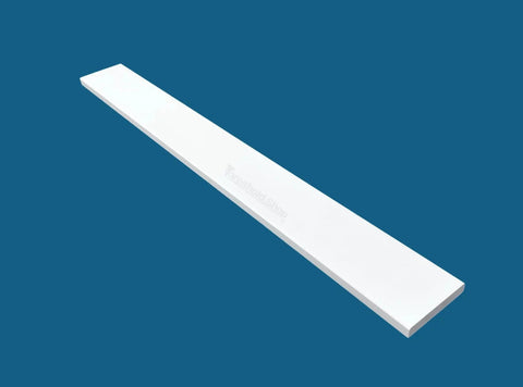 Super White Engineered Marble Threshold for Shower Curb, Bathroom Vanity Backsplash, Window Sill, Door Transitions (4" x 36") side view