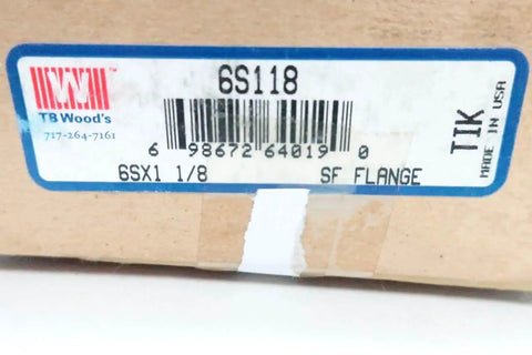 Product packaging for Sure-Flex Flange Coupling 1-1/8 Inch Bore By TB Woods 6S118 For Smooth Power Transmission Flexible Shaft Joint Kit