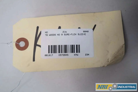 Sure Flex Sleeve 9E No 9 D572845 for TB Woods 9 Series Couplings Replacement Part label shown close-up