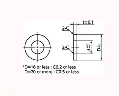 SWA-2-8-1-AW NBK Adjust Metal Washer - Steel - Ferrosoferric Oxide Film 10-Pack Washer Made in Japan