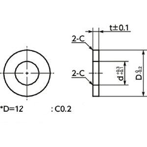 SWAS-10-12-2-AW NBK Stainless Steel Adjust Metal Washer -Made in Japan-Pack of 10 - VXB Ball Bearings