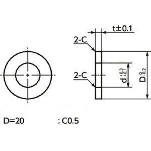 SWAS-10-20-2-AW NBK Stainless Steel Adjust Metal Washer -Made in Japan-Pack of 10 - VXB Ball Bearings