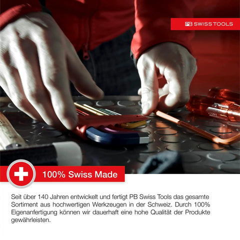 Person using PB Swiss Tools Rainbow Key L Wrench Set 2212 LH 10 RB 9 Piece Hex Key Set with Ball Point