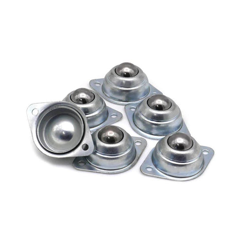 5/8 Inch Swivel Ball Caster Roller Transfers Set of 6 Hardened Steel Ball Units Screw Mounted for Furniture Trolleys Conveyors Systems