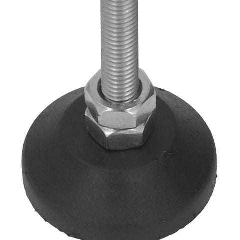 Close-up of Swivel Leveling Mounts Pack Of 2 M6 Thread Furniture Glide with 30mm base nylon rubber pad for stable furniture support.