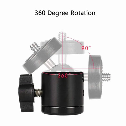 Two Pack Quarter Inch Swivel Mini Ball Head Tripod Mount For Cameras And Accessories with 360 Degree Rotation