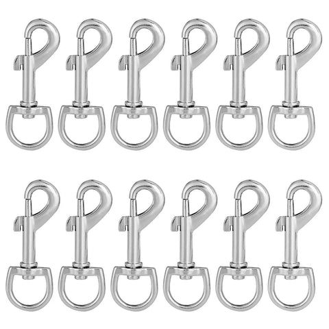3 Inch Swivel Snap Hooks 12 Pcs Heavy Duty Pet Leash Hooks Swivel Eye Snap Clips For Dog Leash DIY Crafts Project Zinc Alloy