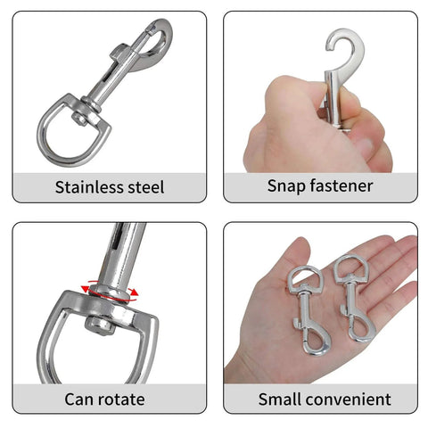 3 Inch Swivel Snap Hooks 12 Pcs Heavy Duty Pet Leash Hooks Swivel Eye Snap Clips For Dog Leash DIY Crafts Project Zinc Alloy