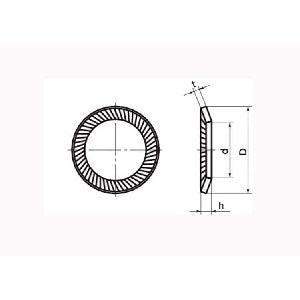 SWRS-3 NBK Ribbed Lock Washers - Steel NBK Lock Washers Pack of 20 Washers Made in Japan - VXB Ball Bearings