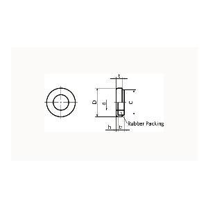 SWS-12-S NBK Seal washer - Rubber Packing Silicone rubber NBK Washers Pack of 5 Washers Made in Japan - VXB Ball Bearings