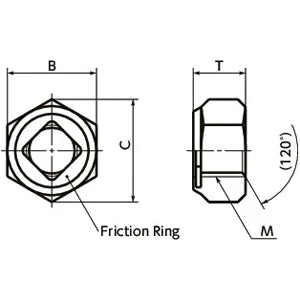 SWUS-M6 NBK Hex Lock Nuts Made in Japan - VXB Ball Bearings