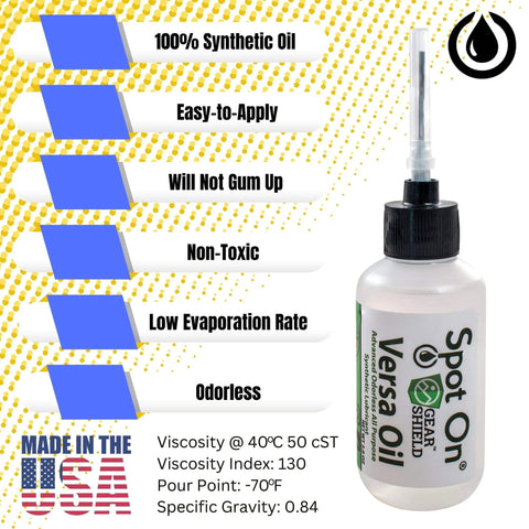 All Purpose Full Synthetic Oil - Advanced Synthetic Lubricant for Clocks, Knives, and Tools - Made in The USA (2 Ounces) bottle
